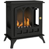 DodiOnline Ethanol Fireplace Stove, Freestanding Bioethanol Fire, Indoor Ethanol Burner with 0.9 Litres Volume, Burns for Up to 3.3 Hours, 21 Inch, Black