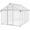 DodiOnline 10 x 6ft Aluminium Frame Walk-In Greenhouse, with Foundation